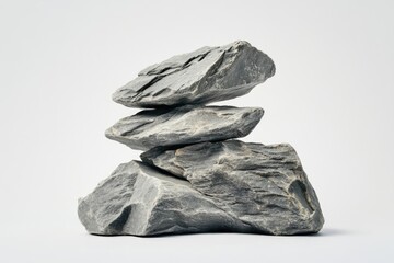 Poster - A natural formation of stacked rocks, great for outdoor or nature-themed concepts