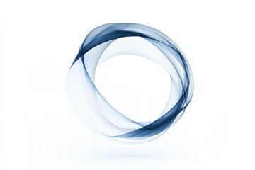 Poster - a blue and white swirl pattern on a white background