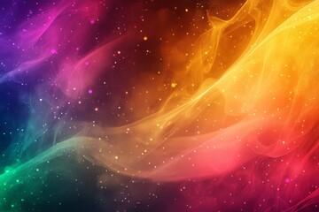 Poster - This stunning digital artwork showcases vibrant neon colors, intricate glowing patterns, and cosmic elements, creating a mystical ambiance that transports viewers to another world