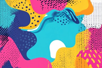 Poster - A vibrant and diverse collection of shapes on a bright background