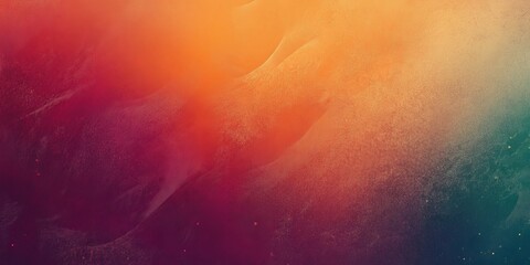 Poster - This piece showcases a stunning gradient background blending rich orange and green tones, ideal for wallpaper and various design projects needing vibrant colors and artistic flair