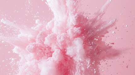 Poster - A burst of pink powder against a matching background, great for use in party or celebration scenes