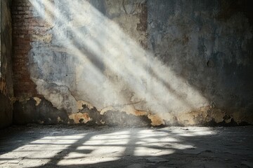 Poster - A sunny day illuminates the interior of an old building, ideal for use in photography or architecture-related projects