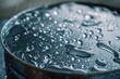 © Ева Поликарпова - Close-up shot of water droplets on the surface of a pan
