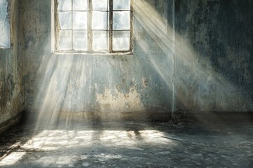 Poster - A window in an old building lets sunlight in