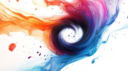 Poster - black hole, featuring dynamic, spiraling matter being drawn into its gravitational pull