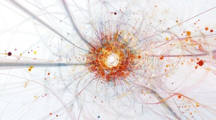 Aufkleber - showcasing a series of luminous quantum bits arranged in a circular pattern,