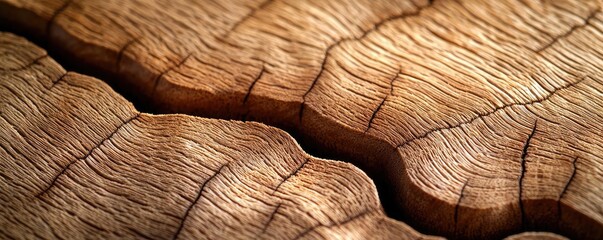 Aufkleber - Close-up of textured wood surface with natural cracks and lines.