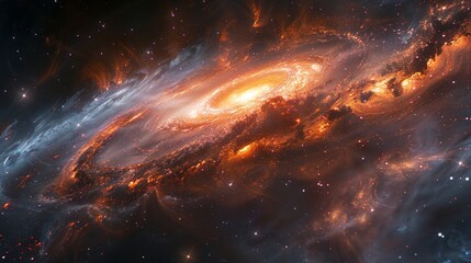 Wall Mural - cosmic dance swirling nebula of gas, dust, and stars in deep space, a celestial masterpiece