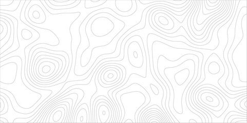 Poster - Ocean topographic line map with curvy wave isolines vector illustration. Abstract topographic contours map background, Vector contour topographic map. Cartography texture abstract banner use.	