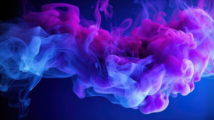 Poster - Fantastic Color mist. Ink water. Haze floating. Magic spell explosion