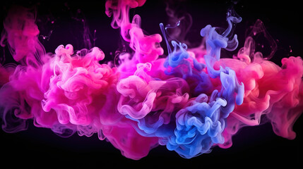 Poster - Fantastic abstract cloudy purpose with neon colors