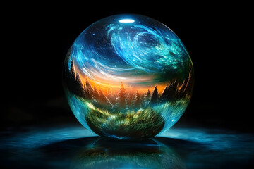 Wall Mural - sphere nature light space.