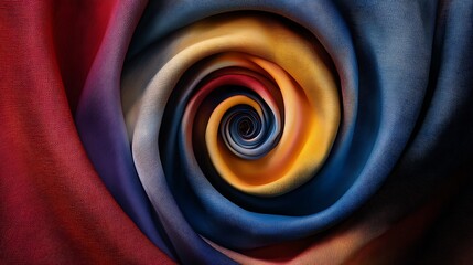 Poster - A vibrant, swirling pattern resembling a colorful rose, showcasing a blend of smooth textures and colors.