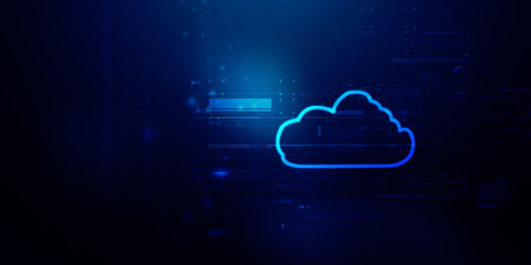 Poster - 2d illustration abstract cloud background
