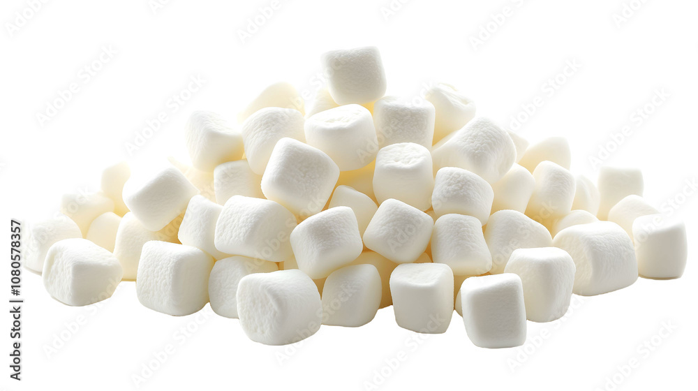 pile of marshmallow isolated on white background Stock Photo | Adobe Stock