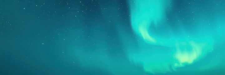 Wall Mural - shimmering aurora borealis in a light blue abstract sky, natural phenomenon, radiant, spectral