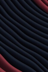 Poster - Abstract wave pattern featuring dark tones with hints of red, creating a visually striking design suitable for backgrounds and modern art.