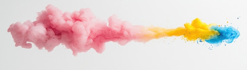 Poster - Colorful powder explosion creating a vibrant abstract design, perfect for artistic backgrounds and creative projects.