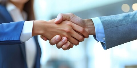 Poster - A Professional Handshake symbolizes achievement and assurance, representing collaboration, effective communication, and strengthening relationships, sealing deals, and fostering growth and networking