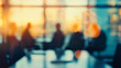 © sema_srinouljan - Blurred background of business people in a meeting room with a double exposure effect.