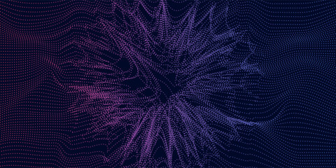 abstract technology particles modern mesh background. vector.