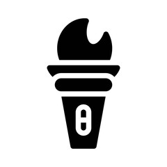 Poster - Torch glyph icon