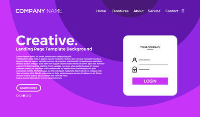 landing page template background design