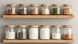 © Arfa_Media - Glass jars with bamboo lids storing food promoting sustainable kitchen organization