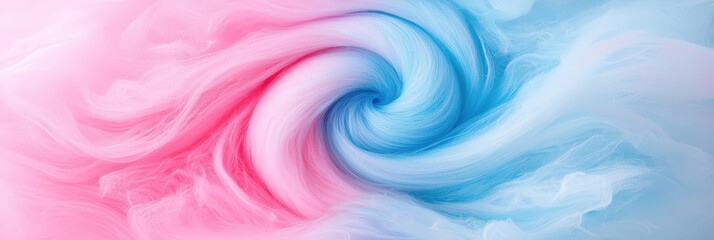 Wall Mural - Vibrant swirl of pink and blue colors creates dreamy, abstract background. soft, flowing patterns evoke sense of calm and creativity, perfect for artistic projects