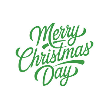 Merry Christmas lettering typographic Fon