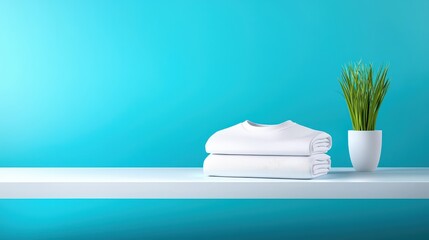 Poster - Television, kitchen mixer, and iron arranged on a clean surface, combining home essentials in a modern and organized setup with simple, neutral tones