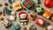 © Rere_Art151 - Christmas Decorations and Gifts on a Green Background
