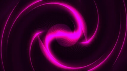 Poster - Purple twisted futuristic dot animated motion background. Turning dots circle an abstract background. Spinning and glowing colorful circle abstract Video