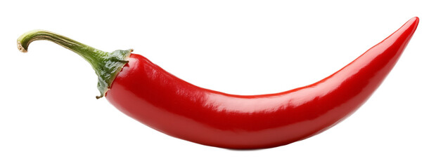 Red hot chili pepper on a white background. isolated background.