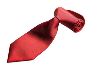 Wall Mural - red necktie isolated on white background 