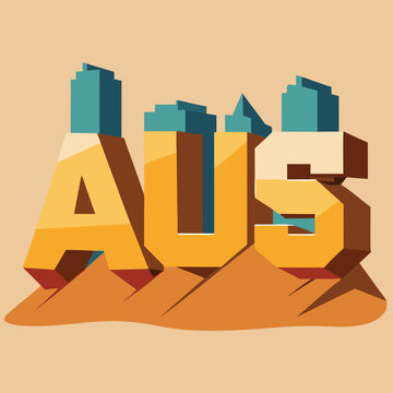 A futuristic skyline rises above text intricately crafted on sandy terrain, merging natural elements with modern architecture. Towers soar into a clear, expansive sky, embodying innovation.