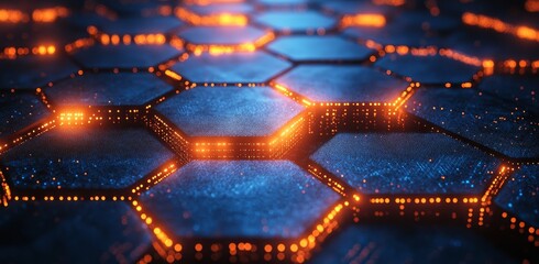 Poster - Imaginative illustrations of futuristic digital elements in warp directions. Concepts of digital innovation and technology.