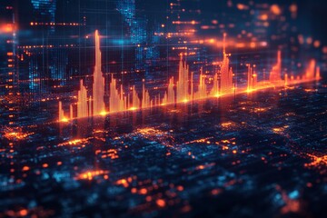 Poster - 3D rendering of a global forex trading map on a black background.