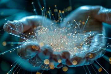 Poster - chemistry molecule model created with generative ai