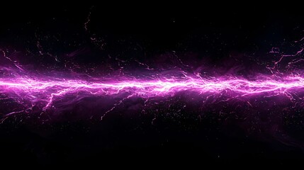 Poster - Vibrant purple lightning strikes across a dark background, showcasing the power and beauty of electric energy in a stunning visual display.