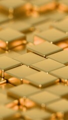 Aufkleber - Abstract Gold Cubic Surface with Shimmering Texture
