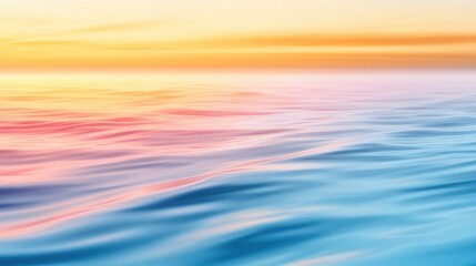 Poster - Vibrant sunset over a tranquil ocean with colorful reflections, AI