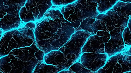 Poster - Abstract Neon Reverie, a dynamic interplay of black and blue hues, illuminated by vibrant neon effects, showcasing a textured surface that invites imaginative exploration.