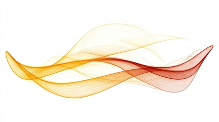 Poster - Abstract Colorful Waves Flowing in Soft Tones of Orange and Red, Evoking a Sense of Motion and Fluidity for Backgrounds and Designs in Various Creative Projects