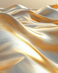 Poster - Explore the captivating beauty of golden waves flowing across a serene landscape in stunning detail