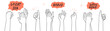 © Katsyarina - People crowd applaud to congratulate success job. Human hands clapping. Thumbs up. Business team cheering and ovation vector concept. Illustration support celebration, appreciation friendship.