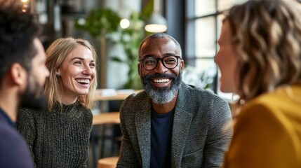 Poster - A group of people are smiling and laughing together