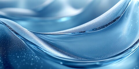 Aufkleber - Abstract blue liquid surface with smooth waves and subtle light reflections.