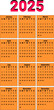 © ZAK Designs - Calendar 2025 with orange background to each month